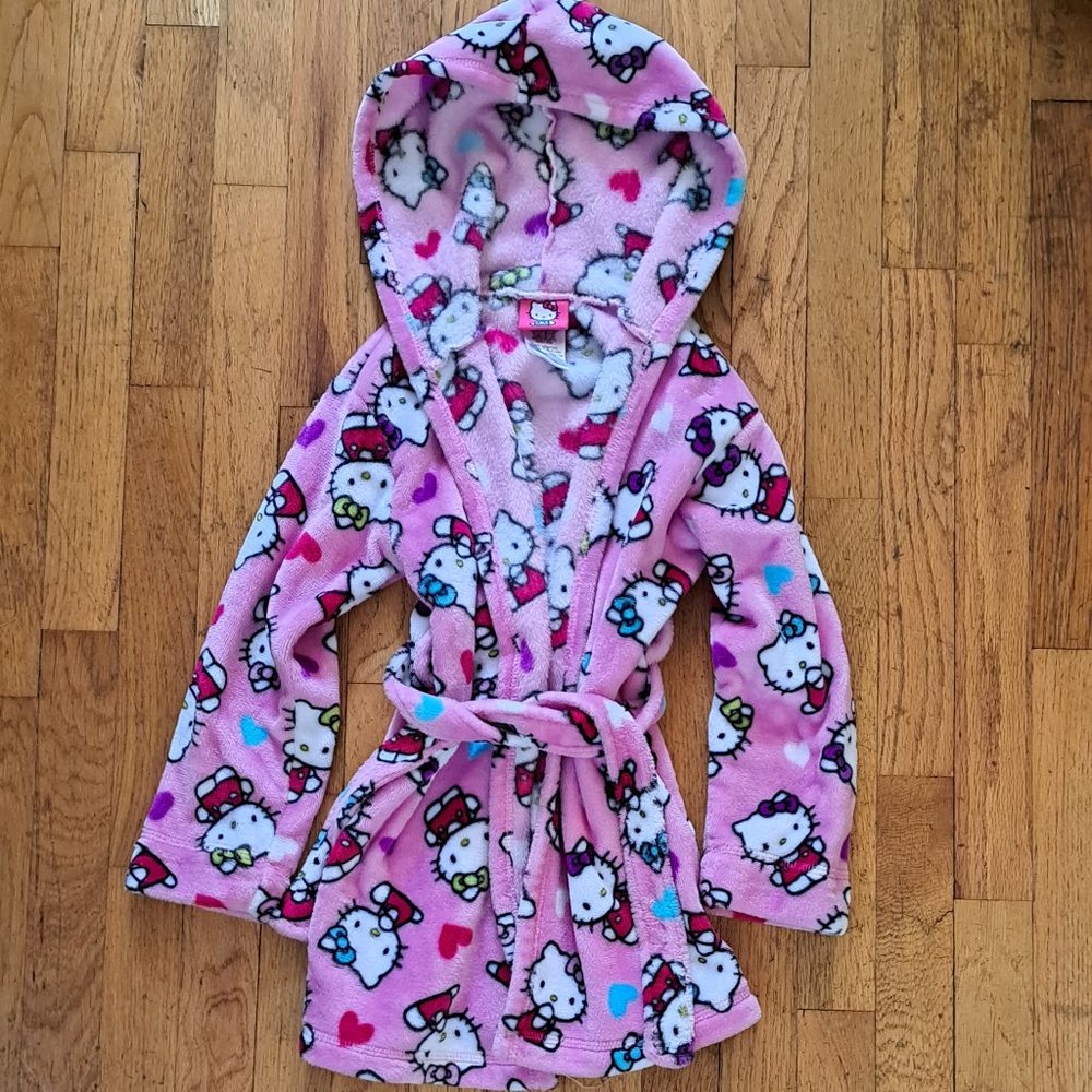 Hello Kitty Kid's Bathrobe Sz 5